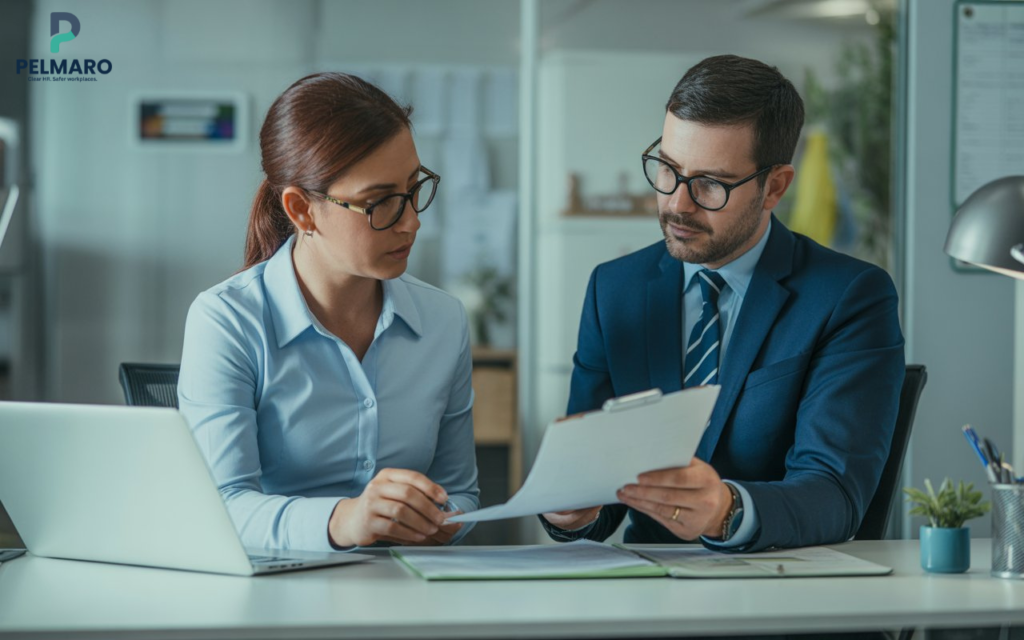 SME reviewing compliance documents before WRC inspection Ireland